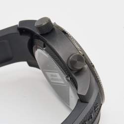 Pre Owned Burberry Black PVD Coated Stainless Steel Rubber Sport BU7724 Men's Wristwatch 44 mm