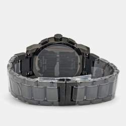 Pre Owned Burberry Grey Ion Plated Stainless Steel The City BU9354 Men's Wristwatch 42 mm 