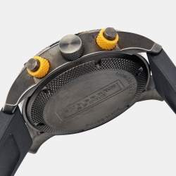 Pre Owned Burberry Grey PVD Coated Stainless Steel Rubber Endurance BU7713 Men's Wristwatch 44 mm