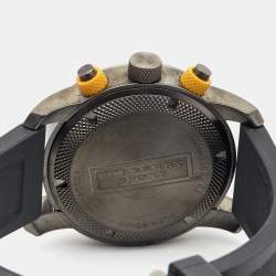 Pre Owned Burberry Grey PVD Coated Stainless Steel Rubber Endurance BU7713 Men's Wristwatch 44 mm