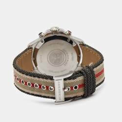 Burberry Grey Stainless Steel Canvas Endurance BU7601 Men's Wristwatch 44 mm