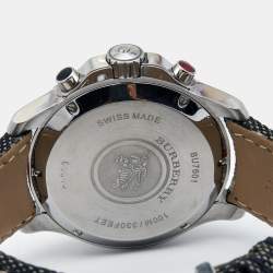 Burberry Grey Stainless Steel Canvas Endurance BU7601 Men's Wristwatch 44 mm