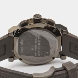 Burberry Grey PVD Stainless Steel Rubber Trench BU2302 Men's Wristwatch 42.5 mm