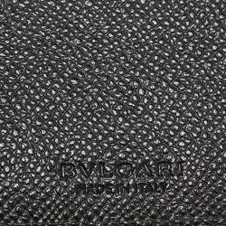 Bvlgari Black Leather Bifold Wallet 