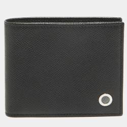 Bvlgari Black Leather Bifold Wallet 