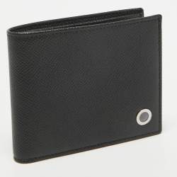 Bvlgari Black Leather Bifold Wallet 