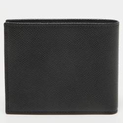 Bvlgari Black Leather Bifold Wallet 