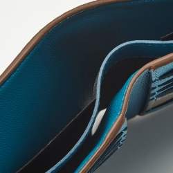 مملوكة مسبقًا محفظة بلغاري جلد رمادي فاتح بلغاري بلغاري طية ثنائية