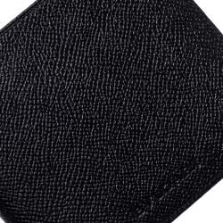 Bvlgari Black Grained Leather Bifold Wallet