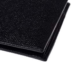 Bvlgari Black Grained Leather Bifold Wallet