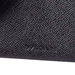 Bvlgari Black Grained Leather Bifold Wallet