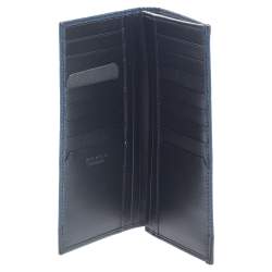 Bvlgari Blue/Black Leather Scaglie Long Wallet