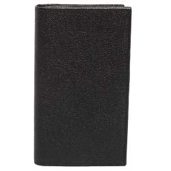 Pre Owned Bvlgari Black Leather Bifold Wallet