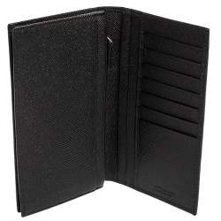 Pre Owned Bvlgari Black Leather Bifold Wallet