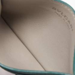 Bvlgari Green/Grey Leather Bvlgari Bvlgari Card Holder