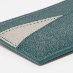 Bvlgari Green/Grey Leather Bvlgari Bvlgari Card Holder