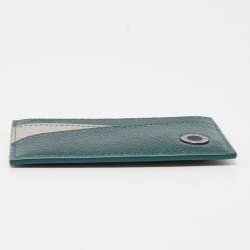 Bvlgari Green/Grey Leather Bvlgari Bvlgari Card Holder