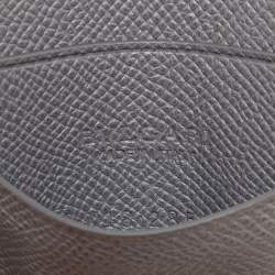 Bvlgari Grey Grain Leather Bvlgari Bvlgari Card Holder
