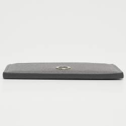 Bvlgari Grey Grain Leather Bvlgari Bvlgari Card Holder