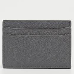Bvlgari Grey Grain Leather Bvlgari Bvlgari Card Holder