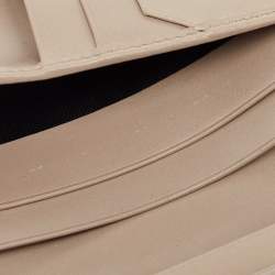 Bvlgari Two Tone Beige Leather Bifold Long Wallet