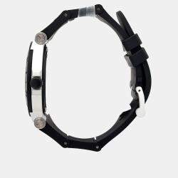 Pre Owned Bvlgari Aluminium 103554 Automatic Black Stainless Steel Men’s Wristwatch 40 mm