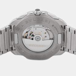 مملوكة مسبقًا ساعة يد رجالية بلغاري أكتو روما 103829 أوتوماتيكية زرقاء ستانلس ستيل 42 مم