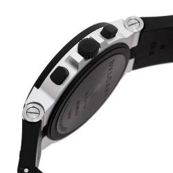 مملوكة مسبقًا Bvlgari Grey Aluminum Rubber BB40ATCH Men's Wristwatch 40 mm