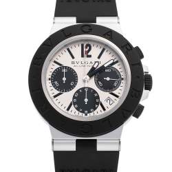 مملوكة مسبقًا Bvlgari Grey Aluminum Rubber BB40ATCH Men's Wristwatch 40 mm