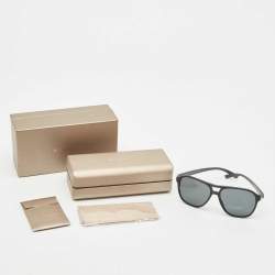 Bvlgari Matt Black 7034 Diagono Square Sunglasses