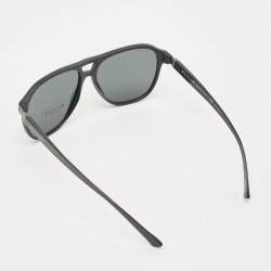 Bvlgari Matt Black 7034 Diagono Square Sunglasses