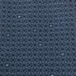 Bvlgari Dark Blue Euclidea Pattern Silk Tie
