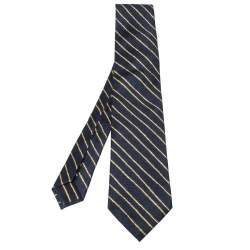 Bvlgari x Davide Pizzigoni Bicolor Diagonal Striped Silk Tie