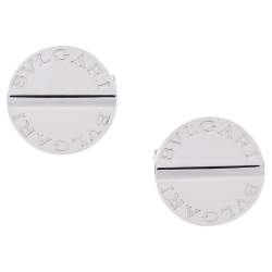 Bvlgari Silver Round Cufflinks