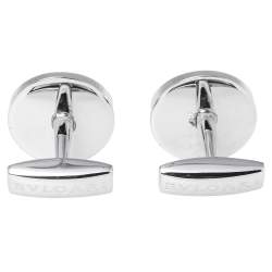 Bvlgari Silver Round Cufflinks