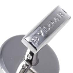 Bvlgari Silver Round Cufflinks