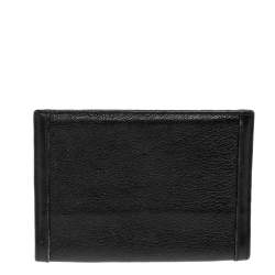 Pre Owned Bvlgari Black Leather Passport Holder