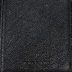 Pre Owned Bvlgari Black Leather Passport Holder