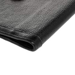 Pre Owned Bvlgari Black Leather Passport Holder