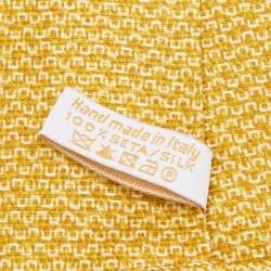 Bvlgari Vintage Yellow Printed Silk Tie