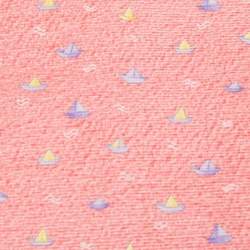 Bvlgari Pink Boat Print Silk Traditional Tie