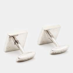 Bvlgari Onyx Sterling Silver Cufflinks