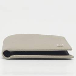 Pre Owned Bvlgari Light Grey Leather Bvlgari Bvlgari Bifold Wallet