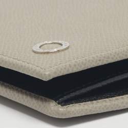 Pre Owned Bvlgari Light Grey Leather Bvlgari Bvlgari Bifold Wallet