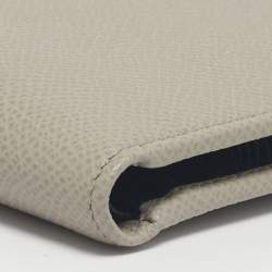 Pre Owned Bvlgari Light Grey Leather Bvlgari Bvlgari Bifold Wallet