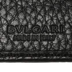 Bvlgari Black Leather Bifold Wallet