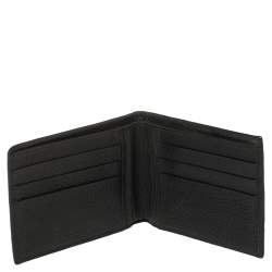Bvlgari Black Leather Bifold Wallet