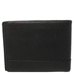 Bvlgari Black Leather Bifold Wallet