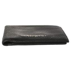 Bvlgari Black Leather Bifold Wallet