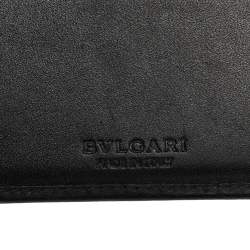 Bvlgari Dark Grey/Black Heritage Coated Canvas Bifold Wallet